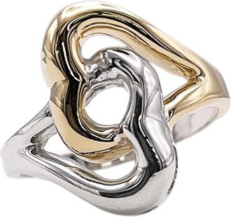 Tiffany & Co. Gold Silver Yellow Gold (18K) Silver 925 Band Ring (Pre-Owned)