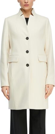 Comma Langmantel COMMA, Damen, Gr. 46, sand, Web, Obermaterial: 66% Polyester, 32% Viskose, 2% Elasthan. Futter: 55% Polyester, 45% Viskose, unifarben, regu