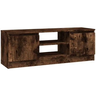 vidaXL Vidaxl - Mueble De Tv Con Puerta Roble Ahumado 102x30x36 Cm