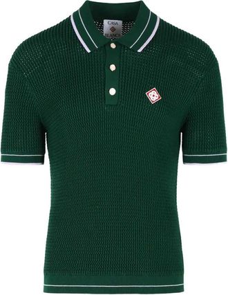 Casablanca Polo Shirt With Buttons And Logo Appliqu&eacute;