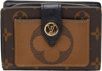 Louis Vuitton Gold Marron Pvc Leather Wallet (Bi-Fold) (Pre-Owned)