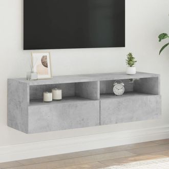 vidaXL Vidaxl - Mueble De Pared Tv Madera Ingenier&iacute;a Gris Hormig&oacute;n 100x30x30 Cm