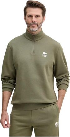 Lacoste Sudadera con cremallera y cuello alto - Sweatshirts & Hoodies - Hombre - Verde - XS