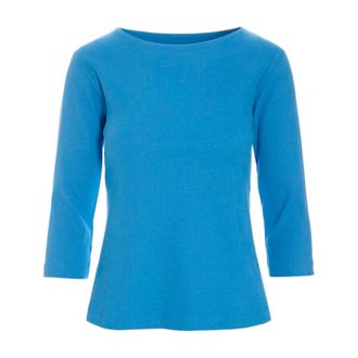 Bitte Kai Rand Overhemden, Dames, Blauw, M, Katoen, Rib Knit Blouse