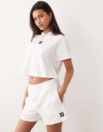 HUGO BOSS Pantaloncini da casa bianchi in coordinato-Bianco