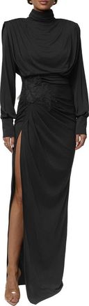 JLUXLABEL Radiance Long Sleeve Gown in Black at Nordstrom, Size Medium