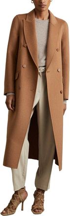 Reiss Maeve Double-Breasted Blindseam Wool-Blend Coat
