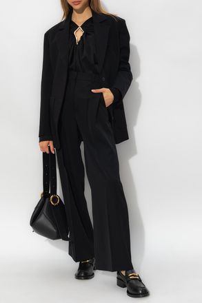 Lanvin Pleat-front Trousers, Womens, Black