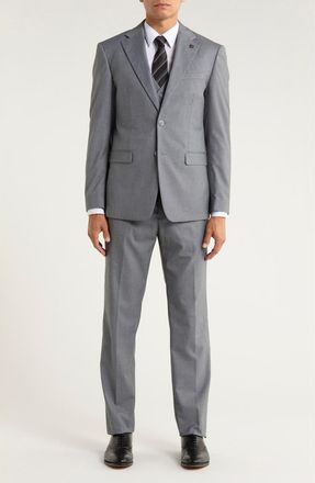 ZeGarie Grey Mélange 3-Piece Suit in Mid Grey at Nordstrom Rack, Size 34Regular