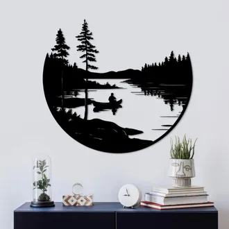 Dmora Cuadro Modarelo, Estructura De Metal, 54x60h Cm Negro
