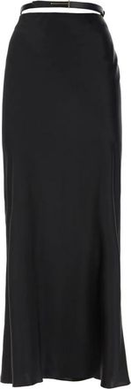 Tom Ford Zijden Satijnen Enkel Lange Bias Rok - Dames - Maxi Rokken - Zwart - XS - Satijn - Rokken