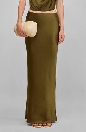 Cult Gaia Chantel Stretch Silk Bias Cut Skirt in Rosemary at Nordstrom, Size Medium