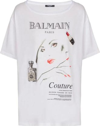 Balmain Mujer, Camisetas, Blanco, Talla: S