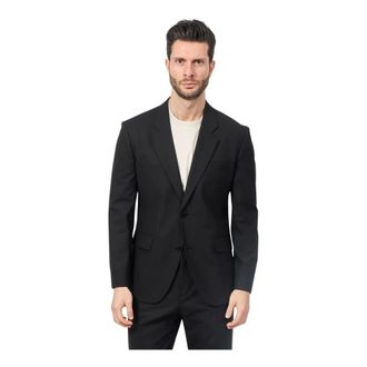 HUGO BOSS Hugo, Blazers, male, Black, Size: 2XL Black Slim Fit Jacket