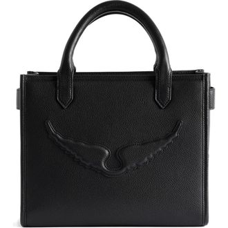 Zadig&Voltaire Angel Extra Small Leather Tote in Black at Nordstrom