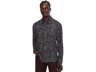 John Varvatos Ross Shirt W675R25 Mens Clothing Dark Brown : LG, Modal