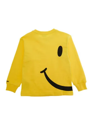 Moschino Smiley-Print Cotton Sweatshirt - Yellow