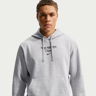 Nike Mens Cheer Pullover Hoodie in Grey | APS568NACH-DGH