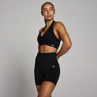 MyProtein Sujetador deportivo sin costuras con cuello halter Tempo para mujer de MP - Negro - XS