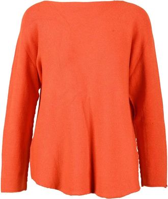 Spadalonga Orange Crewneck Knit Sweater