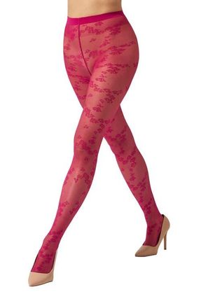 Wolford Floret Tights in Ruby at Nordstrom, Size X-Small