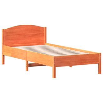 vidaXL Vidaxl - Estructura De Cama Sin Colch&oacute;n Madera Maciza Marr&oacute;n 90x190 Cm