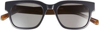 Eyebobs Numero Uno 49mm Rectangular Polarized Sunglasses in Black /Grey /Amber /Grey at Nordstrom