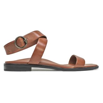 Vionic Anaya Leather Womens Flats Sandals - Espresso - Size:UK 6.5