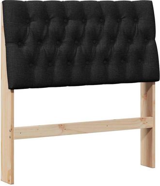 vidaXL Cabecero Tapizado Negro 90 Cm Madera De Pino Macizo Vidaxl