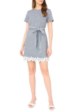 CeCe by Cynthia Steffe Lace Trim A-Line Minidress in Med Indigo at Nordstrom, Size 10