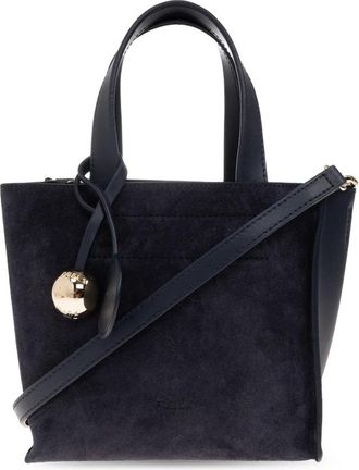 Furla Divide It Tote Mini - Dames - Handtassen - Blauw - ONE Size - Leer - Tassen