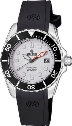 Deep Blue Pro Diver 1K All Purpose Diver Automatic White Dial Mens Watch APSD1KWHITESTRP