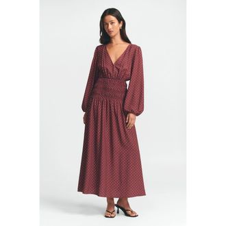 ST MRLO May Gather Dress in Crimson Spot at Nordstrom, Size 14