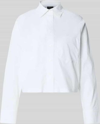 s.Oliver Black Label Boxy Fit Hemdbluse aus Baumwoll-Mix in Weiss, Gr&ouml;&szlig;e 36