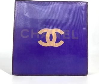 Chanel Pre-owned Leather chanel-bags - Dames - Vintage Schoudertas - Paars - ONE Size - Leer - Vintage
