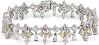 Anabela Chan Bracciale Fleur-De-Lys con diamanti - Argento