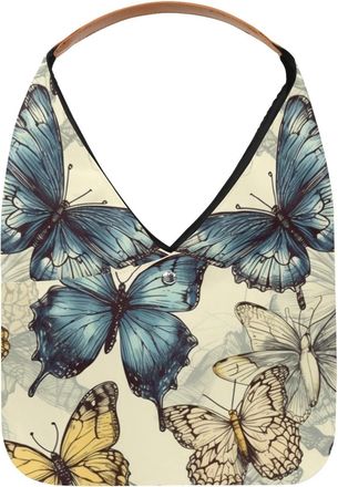 Generic Butterfly Reusable Lightweight Grocery Bags - Foldable Into Compact Pouch, Washable & Sturdy, Multipurpose for Shopping and Travel