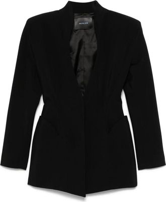 MUGLER Oversized Jas van Wolmix - Dames - Blazers - Zwart - M - Wol - Jassen