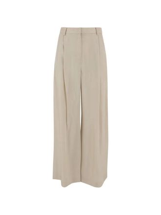 Frankie Shop Marfa Fluid Twill Pleated Trousers