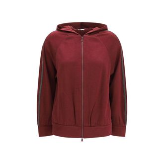 Brunello Cucinelli Bordeaux Cotton Womens Sweatshirt