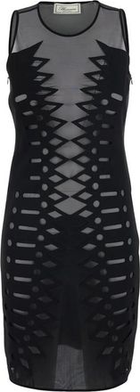 Blumarine Embroidered Scuba Dress