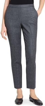 Theory Marled Flannel Treeca Pull-On Pants in Pepper Multi at Nordstrom Rack, Size 12