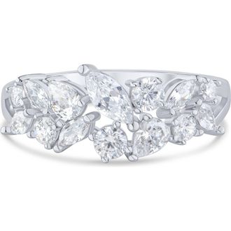 Kenneth Jay Lane Cubic Zirconia Band Ring in Clear/Silver at Nordstrom Rack, Size 6