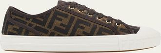 Fendi FF Jacquard Low-Top Sneakers