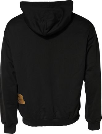 Dolce & Gabbana Logo-Print Cotton Hoodie - Black