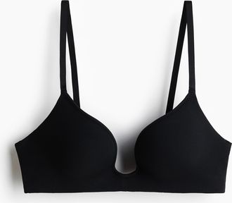 H&M B&uuml;gelloser Push-up-BH aus Microfaser - Schwarz