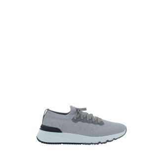 Brunello Cucinelli Gray Cotton Athletic Mens Sneakers