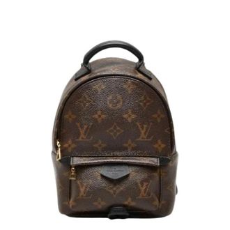 Louis Vuitton Pre-owned Palm Springs Mini Monogram Rugzak - Dames - Vintage Rugzakken - Bruin - ONE Size - Leer - Vintage