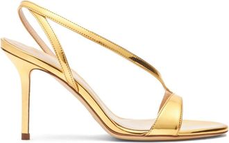 Scarosso 85mm Paula strappy sandals - women - Patent Calf Leather/Calf Leather/Calf Leather - 39.5 - Gold