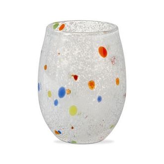 Tag Aqua Blue Brown Confetti Stemless Drinkware Set of 4 in White at Nordstrom